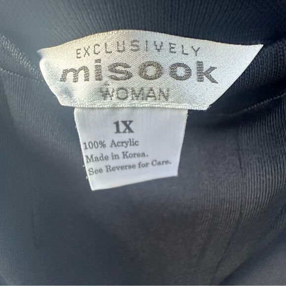 MISOOK Pants Size 1X Pullon Stretch Minimalist Knit Casual Evening Office - Picture 5 of 5